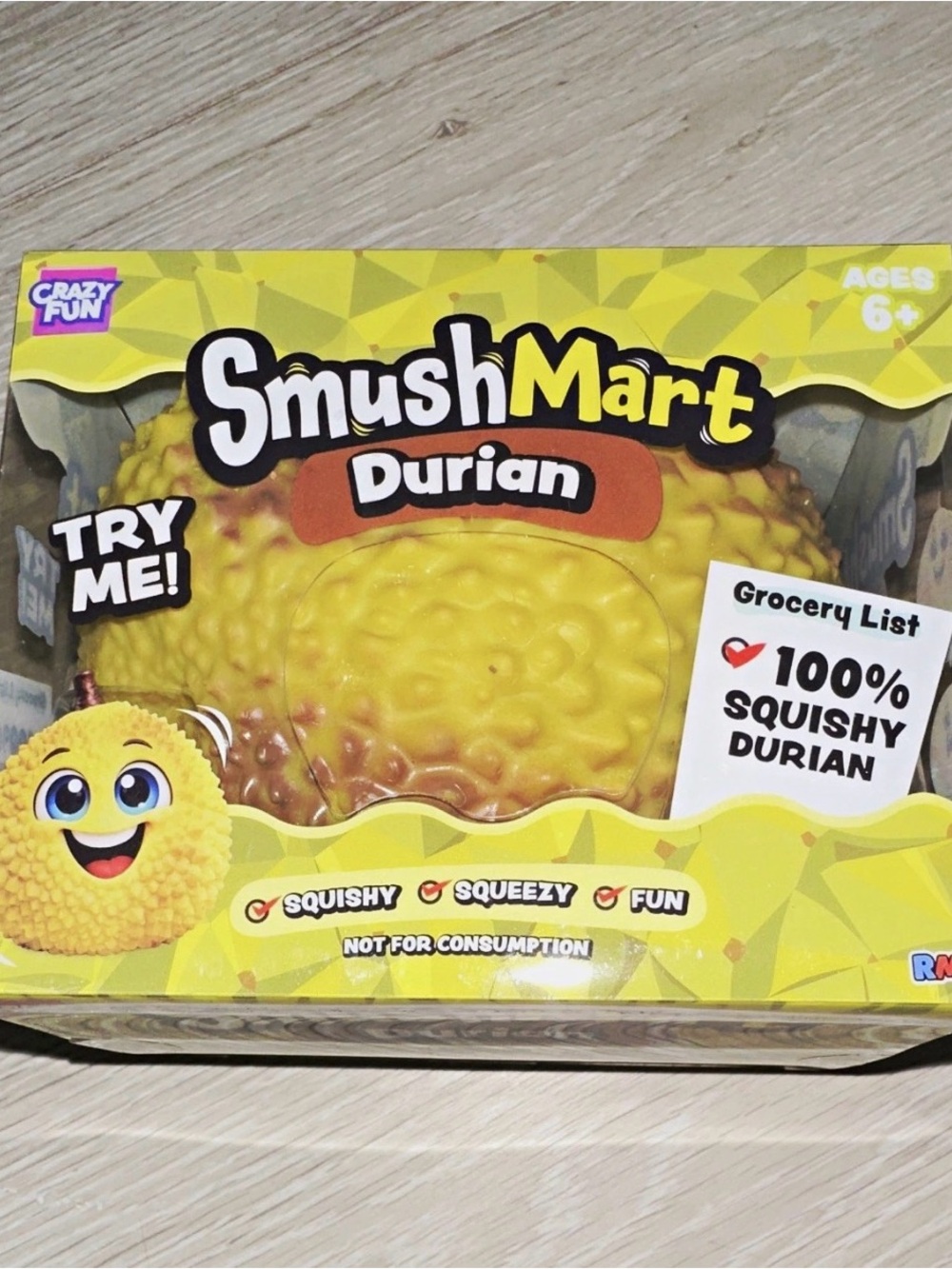 Crazy Fun SmushMart Durian Squeezable Stress Reliever Squishy Toy Ages 6+